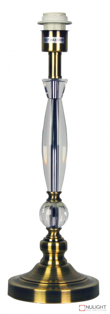 Crofton Crystal Ant. Brass Table Lamp Base ORI