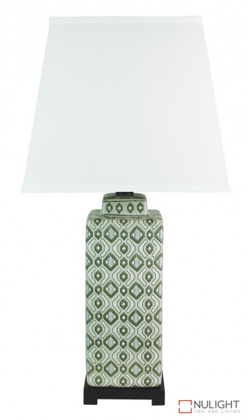 Tia Chevron Pattern Ceramic Table Lamp With Shade ORI