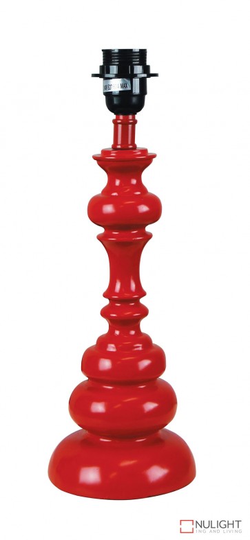 Brae Table Lamp Base Only Gloss Red ORI