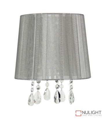 9-11-12 Abbey Lamp Shade Silver Organza Ribbon ORI