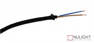 Cable Black Cloth Covered 2-Core Per Metre ORI