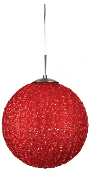 Artik 23 Spun Acrylic Pendant in Red Oriel Lighting