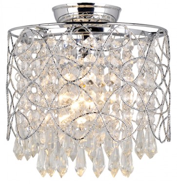 Astoria DIY Flush Mount in Chrome / Crystal Oriel Lighting