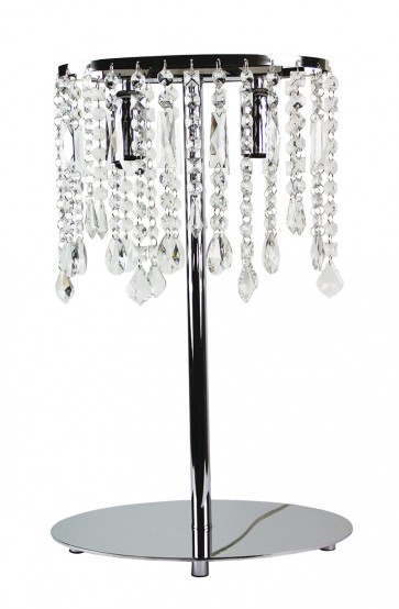 Chantelle Crystal Two Light Table Lamp in Chrome Oriel