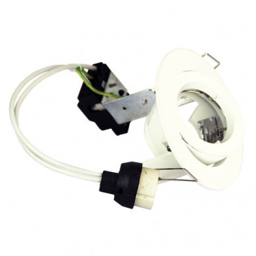 Chip One Light Tilt Downlight Fitting in White Oriel Lighting