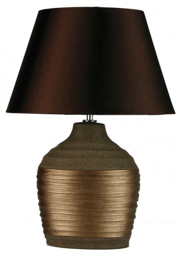 Liano Ovoid Complete Table Lamp in Copper / Brown Oriel Lighting