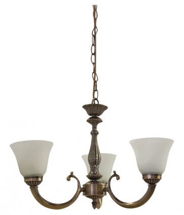 Lyric Pendant Light in Antique Brass Oriel