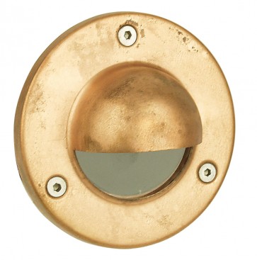 Rocco Hooded LV Exterior Recessed Light in Copper Oriel Lighting