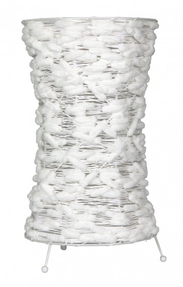 Silkworm Cocoon Table Lamp in White Oriel