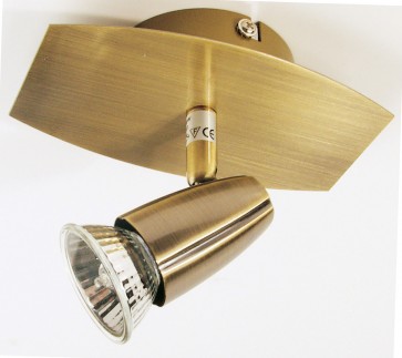Ting 1 Light Spotlight in Antique Brass Oriel Lighting