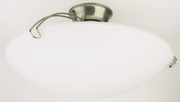Zoa Batten Fix Frost Shade Only with Satin Chrome Trim Oriel Lighting