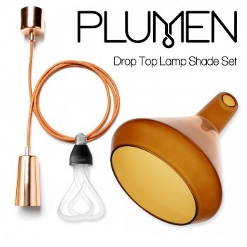 Plumen Drop Top Lamp Shade (A) Set (Metalic drop cap)