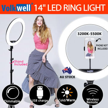 14 inches 5500K Dimmable Diva SMD LED Ring Light Diffuser Stand Make Up Studio Lighting