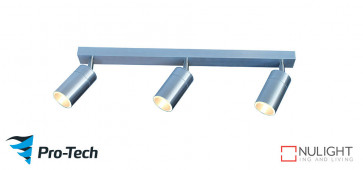 SEAFORD - 3 Light Anodized Aluminium Spotlight Rail LEDs included VTA