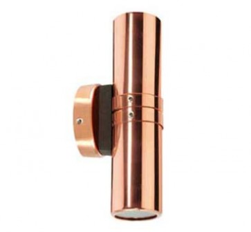 Bondi 2 Solid Copper GU10 Fixed Up / Down Wall Light Seaside Lighting