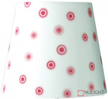 5-8-7 Gh 3D Dot Shade - White With Pink Dots B22 ORI
