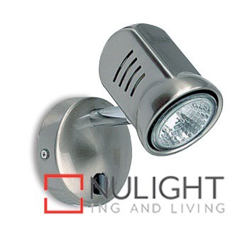 Spot Halogen Single Pan Switch Satin Chrome ASU