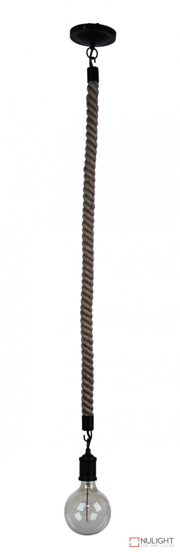 Rope Single Pendant Suspension 1200Mm Bk ORI