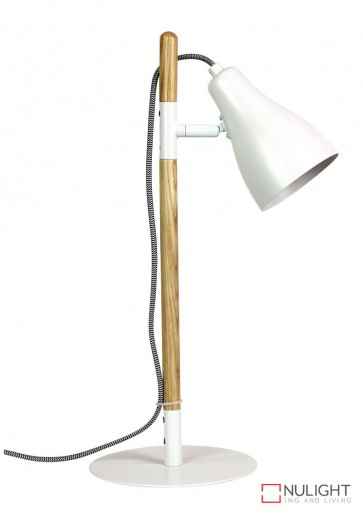 Lom Desk Lamp Matt White - Ash ORI