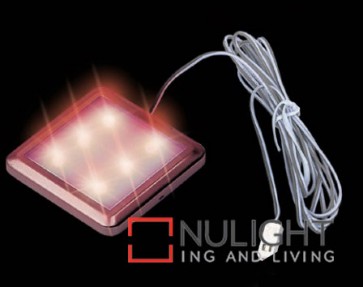 Led Square 52Mm 6X Red ASU