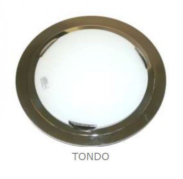 Tondo 100W Halogen Oyster in Satin Chrome V M Imports
