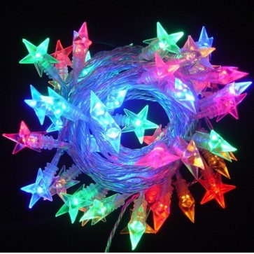10 meter Multi Colour LED String Light Set with Star Cover Vibe Lighting