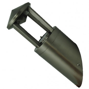 Angled Wall Light with Cylindrical Glass Face in Stainless Steel Vibe Lighting