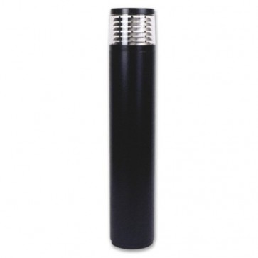 Commercial HPS Bollard with Internal Louvered Head in Black Vibe Lighting