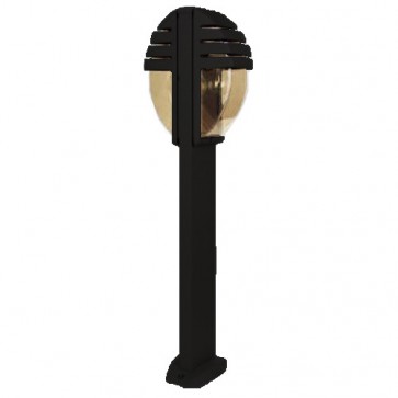 Large E27 or Energy Saving Bollard with Twin Extruded Head in Black Vibe Lighting