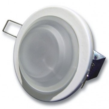 Low Voltage Stepped Glass Downlight for Wet and Steamy Areas in White Vibe Lighting