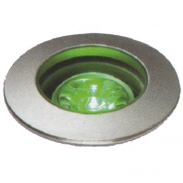 Miniature LED Uplight with Clear Lens in Green Vibe Lighting