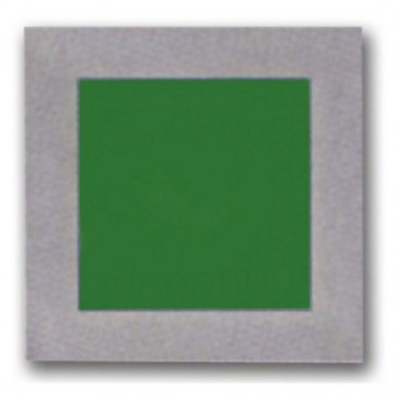 Recessed Silver Trim Square Plain Faced LED Wall Light in Green Vibe Lighting