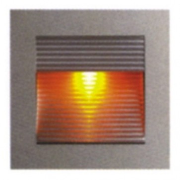 Recessed Silver Trim Square Ribbed Faced LED Wall Light in Warm White Vibe Lighting