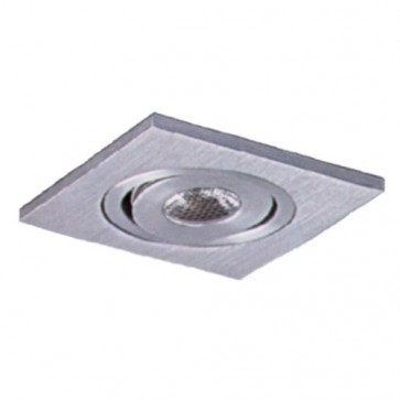 Silver Square Centre Tilt LED Downlight in Warm White LED Vibe Lighting