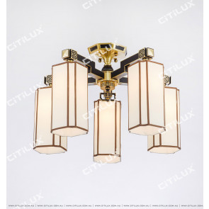 Chinese Copper Fabric Ceiling Lamp Citilux