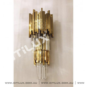 Stainless Steel Mirror Titanium & Crystal Non-Specified Wall Lamp Citilux