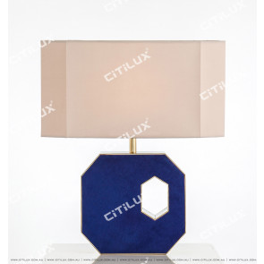 Modern Light Luxury Azure Fur Stainless Steel Table Lamp Citilux