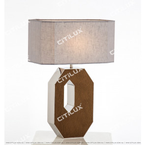 Diamond-Shaped Hollow Coffee Color Table Lamp Citilux