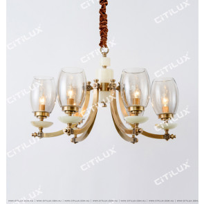 New Chinese Style Copper Cognac Small Chandelier Citilux