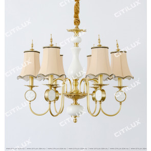 Chinese Style Copper Bucket Small Chandelier Citilux