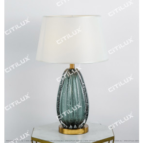 Teal Colour Glass Table Lamp Citilux