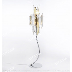 Modern Handmade Glass Gold And Silver Two-Color Floor Lamp Citilux