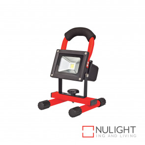 Portalamp 10W Led Rechargeable Floodlight-Red BRI