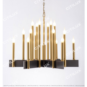 Modern Minimalist Row Candle Large Chandelier Citilux