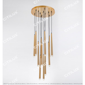 Conical Metal Crystal Round Chandelier Citilux