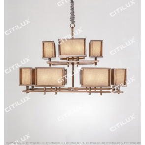 Chinese Stainless Steel Mesh Double Chandelier Citilux