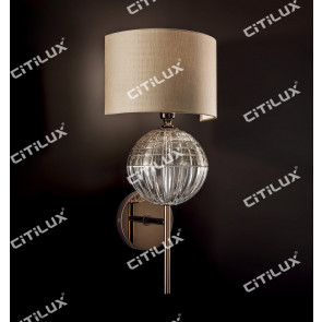 Striped Glass Ball Semi-Electroplated Wall Lamp Citilux