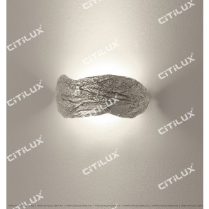 All Copper Engraved Convex And Concave Texture Wall Lamp Silver Citilux