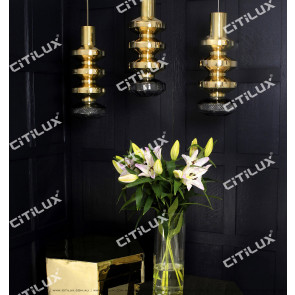 Golden Bead Long Shape Chandelier Citilux