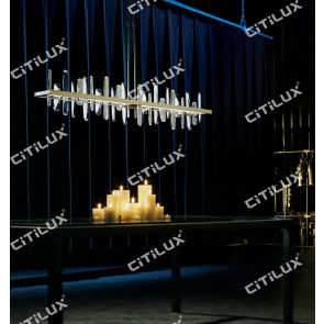 Crystal Staggered Simple Dining Chandelier Citilux